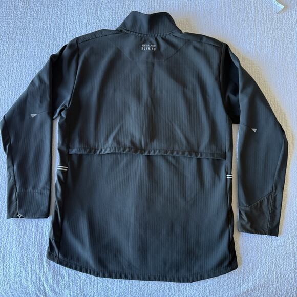 New Balance Men's Navy Full Zip Windbreaker Running Jacket Size L - Picture 2 of 9